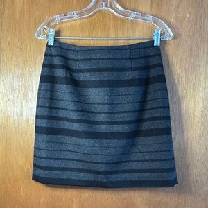 Banana Republic gray and black striped Mini Pencil Skirt for Work